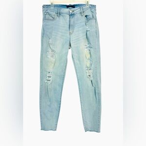 Aeropostale High Rise Curvy‎ Jeggings Light Blue Boyfriend Jeans size 12 (E66)